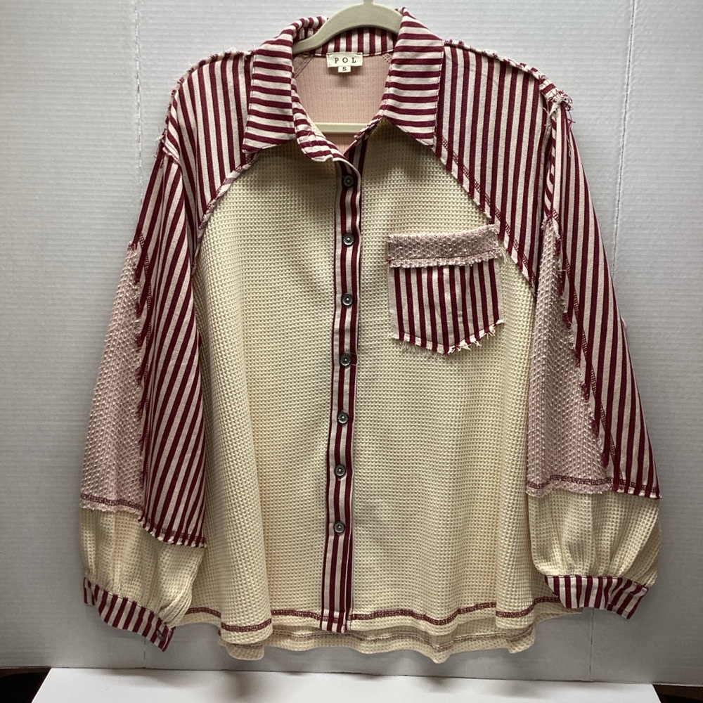 🌼😊POL LIGHTWEIGHT JACKET CREAM/RED ⚓️ ANCHOR S/M/L